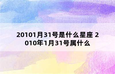 20101月31号是什么星座 2010年1月31号属什么